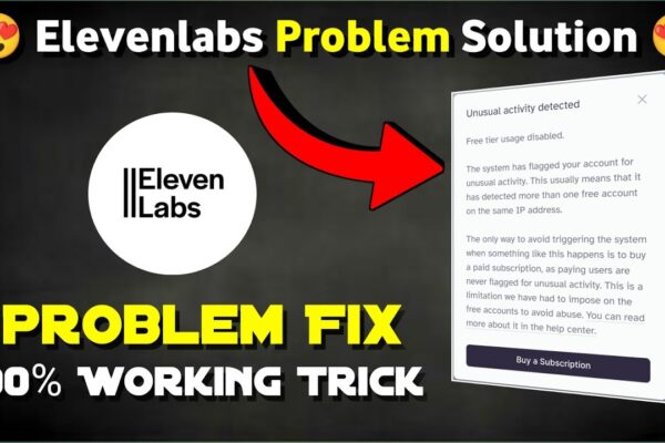 Unusual activity problem solution elevelabs | New Elevenlabs Problem Fixed 🤫 #elevenlabs