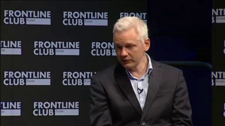 WikiLeaks’ Julian Assange & Philosopher Slavoj Zizek In Conversation With Amy Goodman 2 of 9