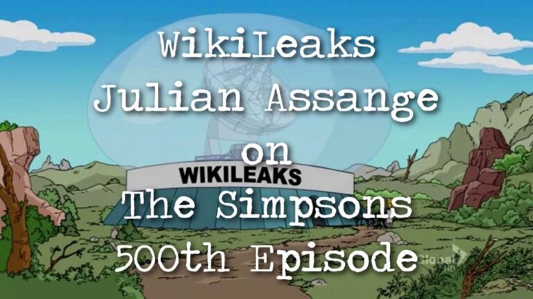 Wikileaks Julian Assange on The Simpsons 500th Episode