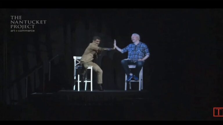 Jimmy Fallon jokes about Julian Assange and Eugene Jarecki’s hologram high five