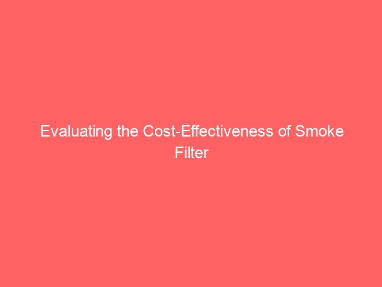 Evaluating the Cost-Effectiveness of Smoke Filter Chambers (Dry Scrubbers) for Businesses