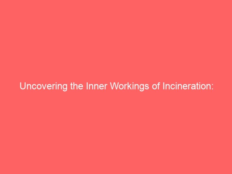 Uncovering the Inner Workings of Incineration: Detailed Flow Diagram Explained