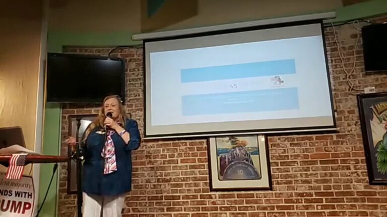 Trump Supporters Cruise Presentation at Trump Club Meeting